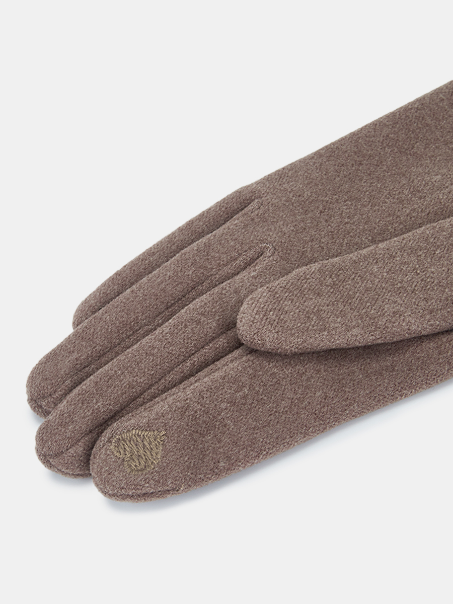 RM16-10_Н Перчатки женские Ralf Ringer 100% полиэстер,б/р,темно-беж