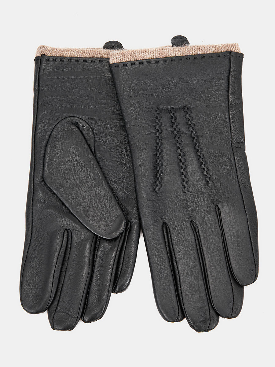 AEGIAL03-P-01-7.5-G_Н Перчатки женские,100% натураль ная кожа,черные