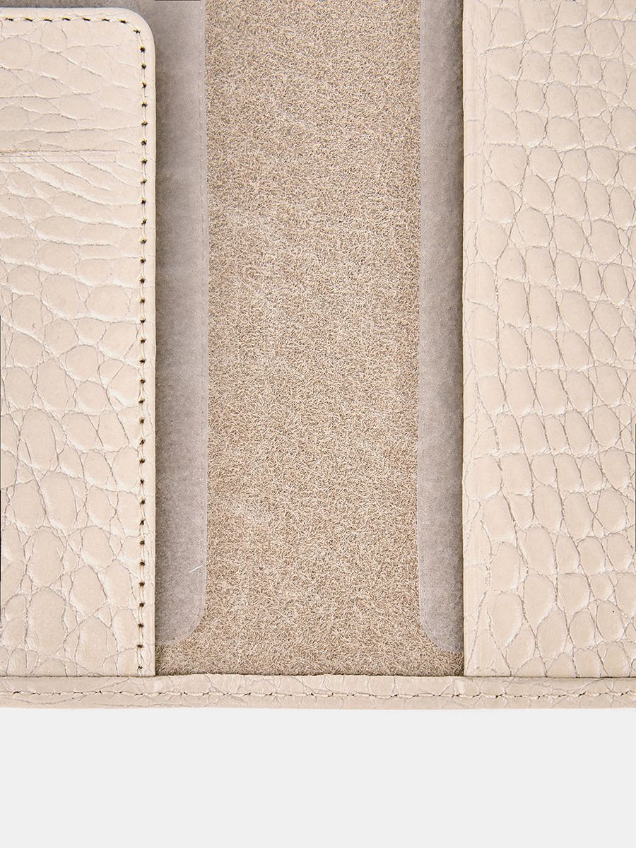 АУГЮ007700 Обложка для паспорта женская натур.кожа,95*137*5,бежевая