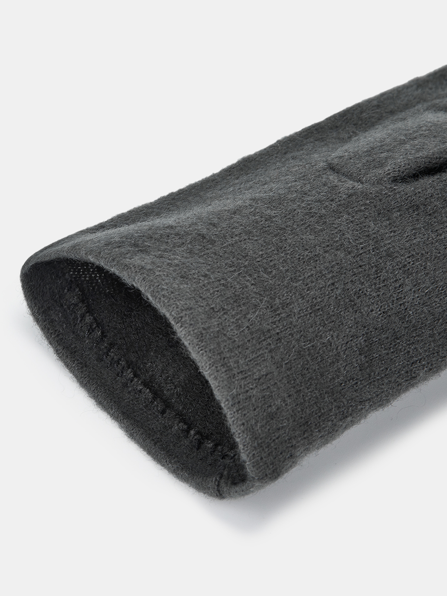 LB-PH-75-RF-d.grey-M_Н Перчатки женские трикотаж без подкладки р.M темно-серые