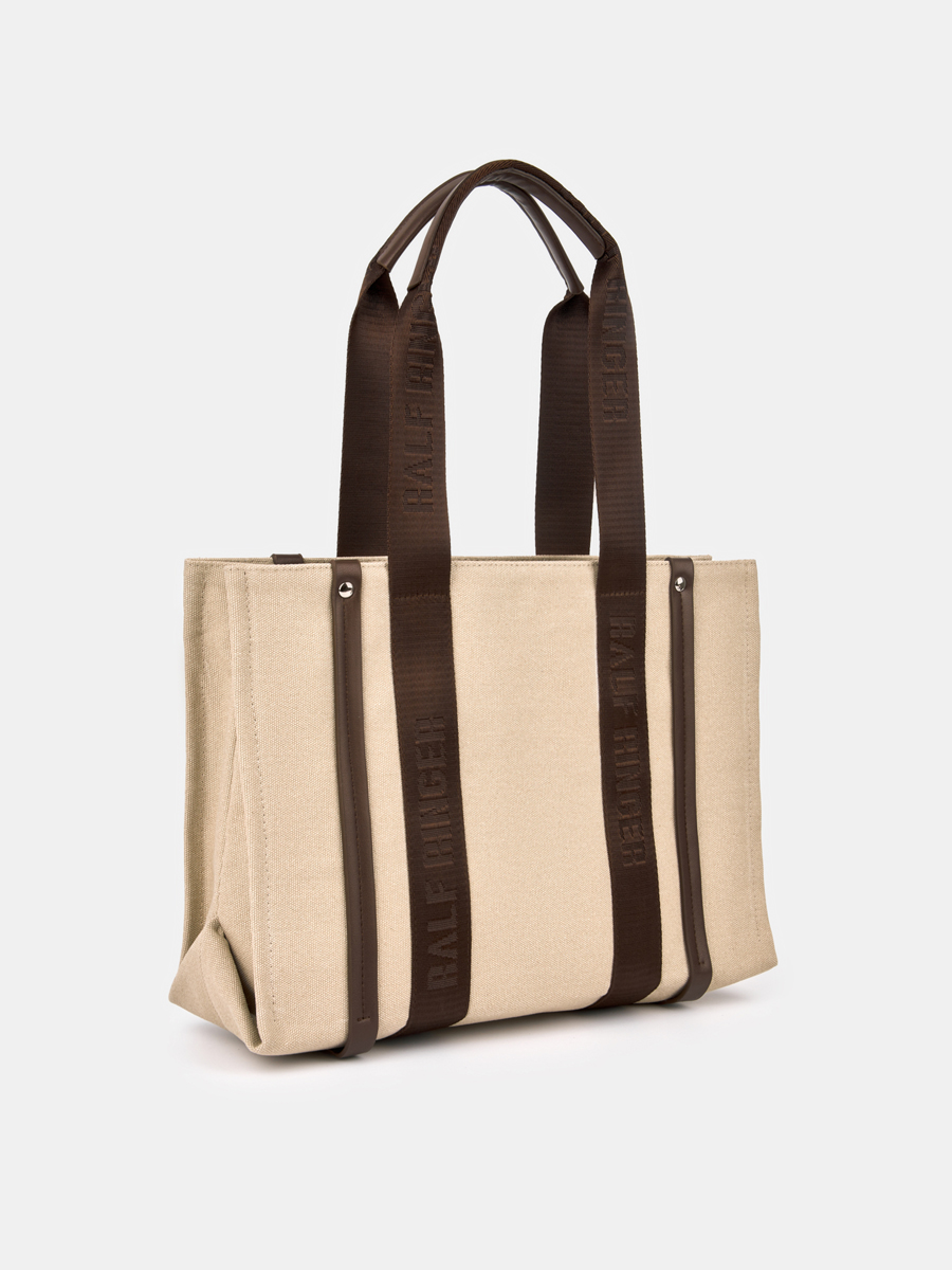  Сумка женская, бежевая, 36x11x25