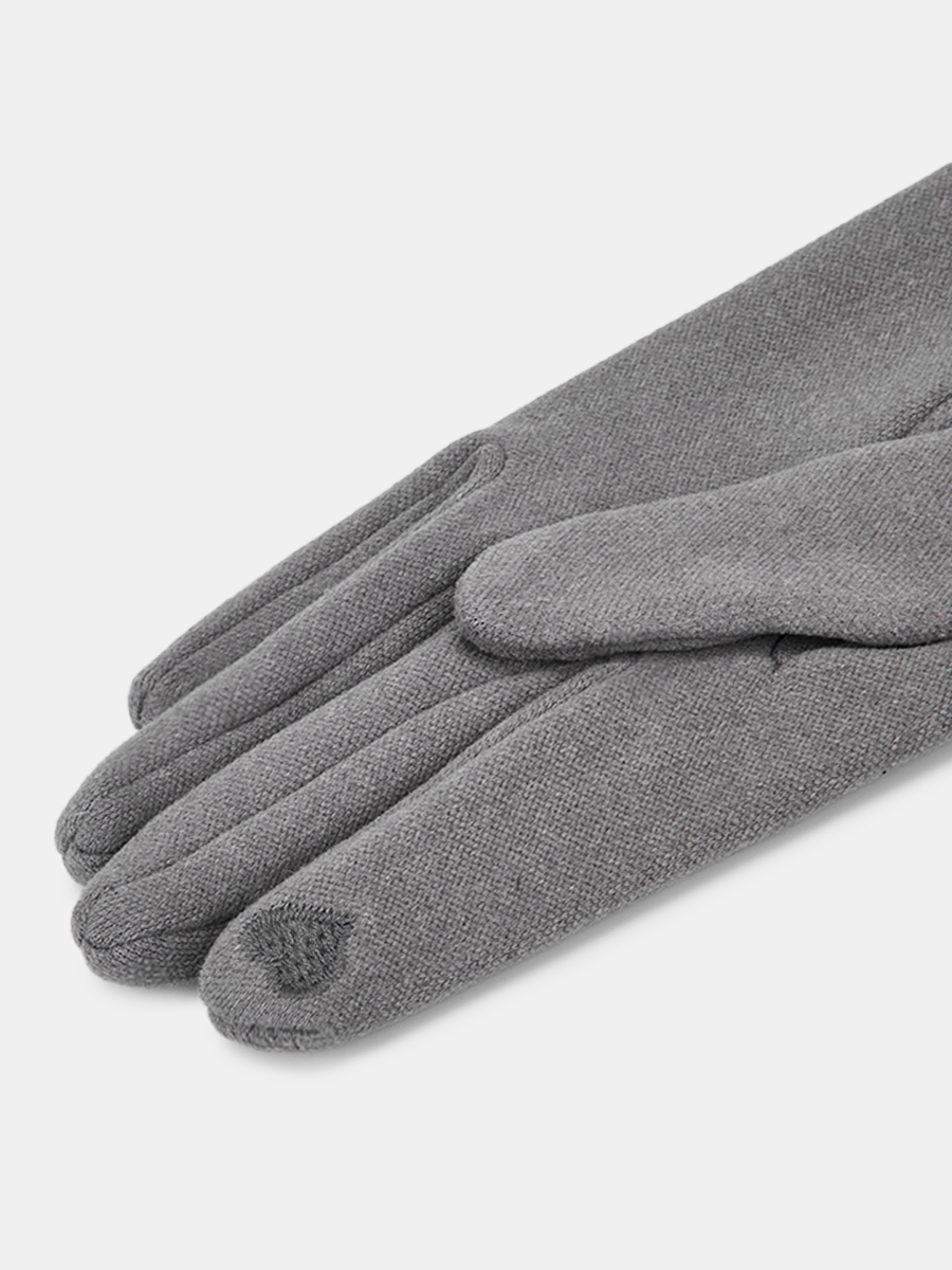 RM16-39_Н Перчатки женские Ralf Ringer 100% полиэстер,б/р,светло-серы