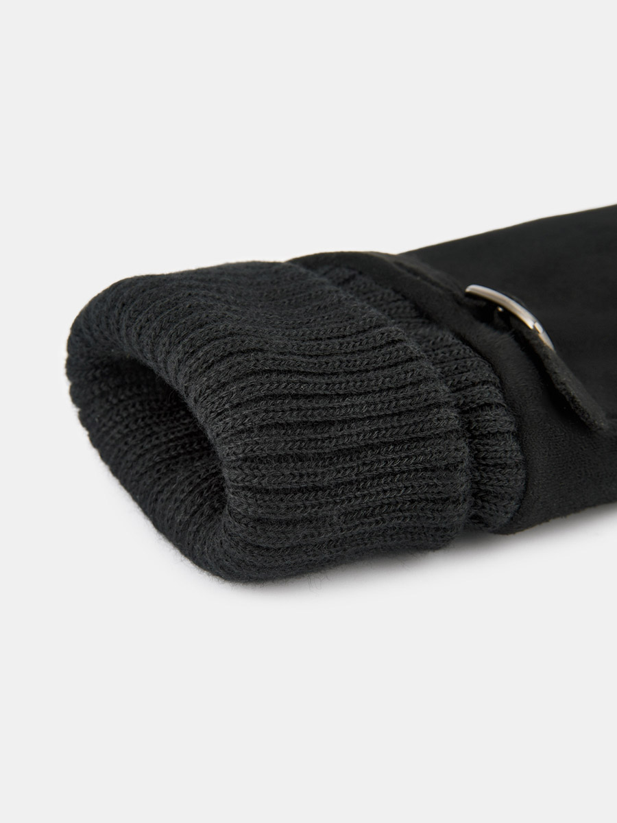 142322P-13882-01_Н Перчатки женск.Ralf Ringer, 95%полиэст,5%эласт,б/р.черн