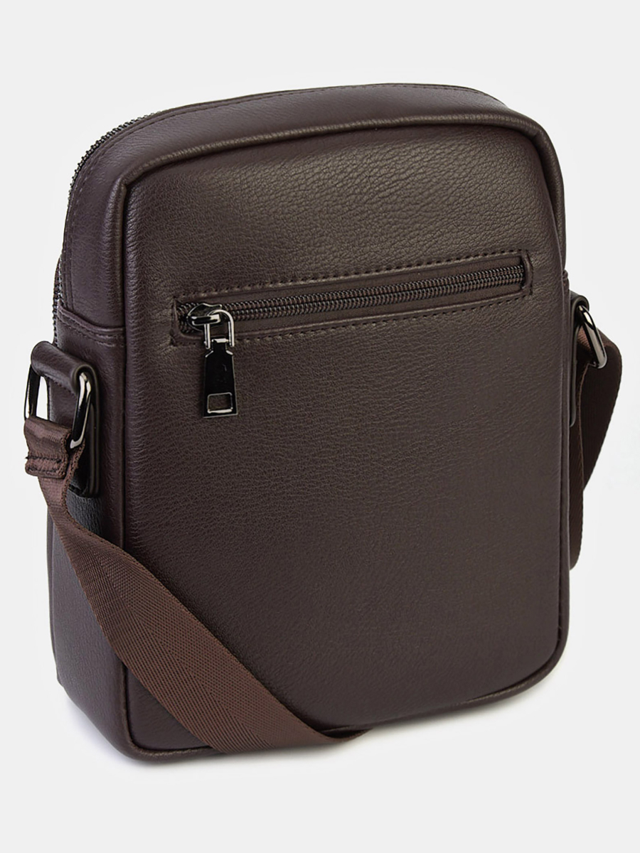 41-234-36-4 Сумка мужск.26х39х10Portofiano 100% экокожа коричневая