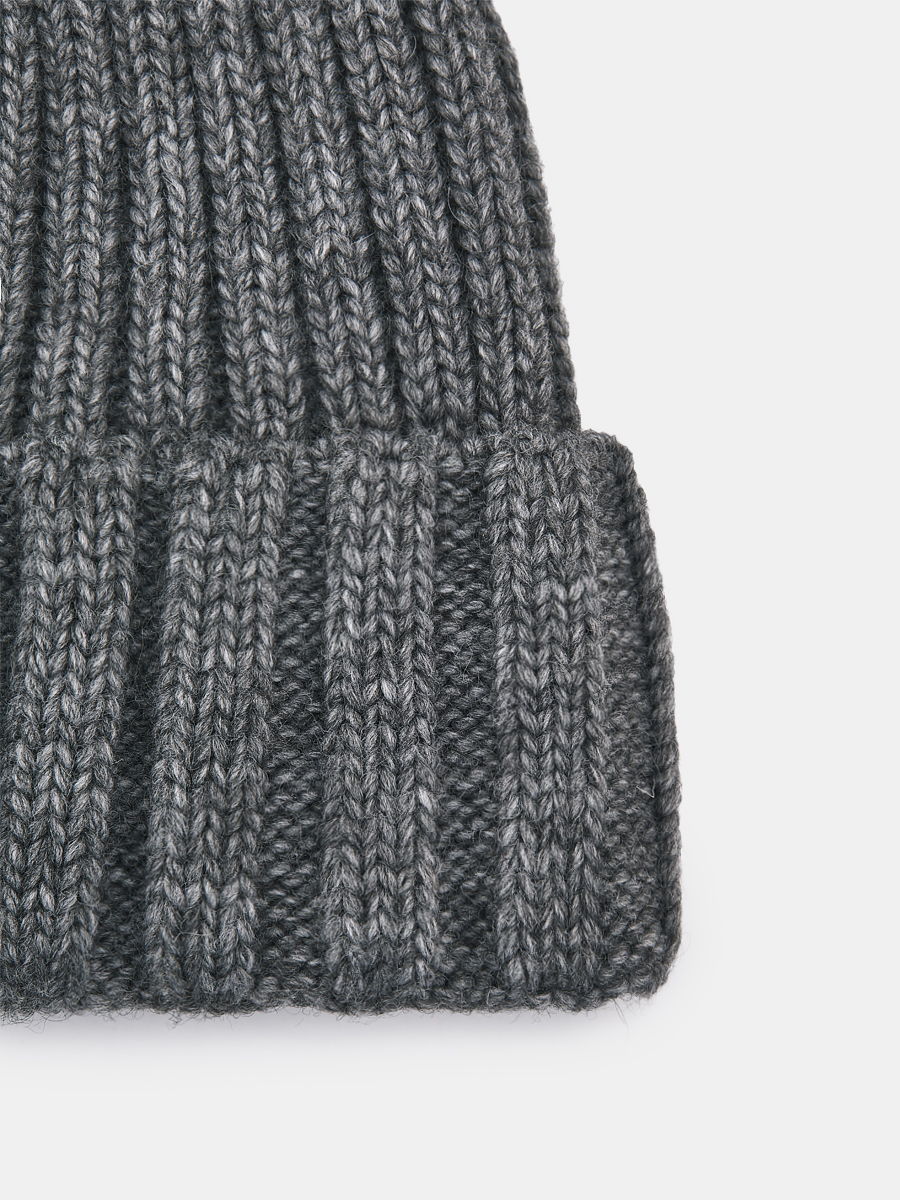 АУГЧ089900 Шапка мужская Ralf Ringer 50% шерсть,50%акрил,серая