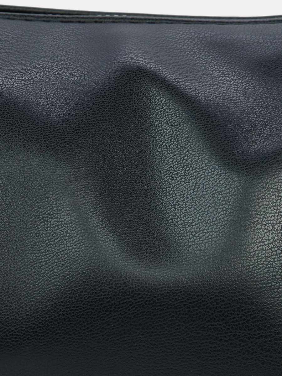 Сумка багет женская, черная, 43х19х9