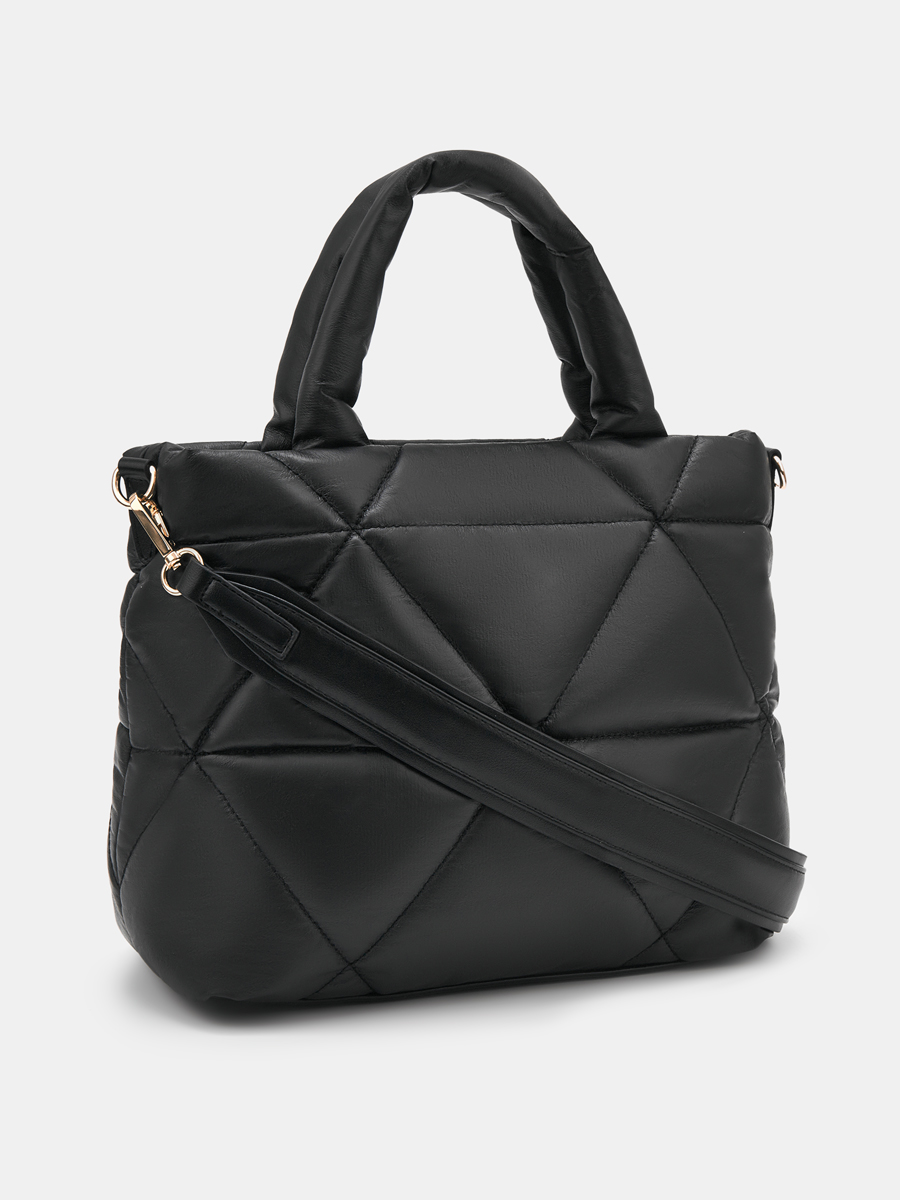 АУГС332100 Сумка женская искусственная ко жа,280х120х250,черная