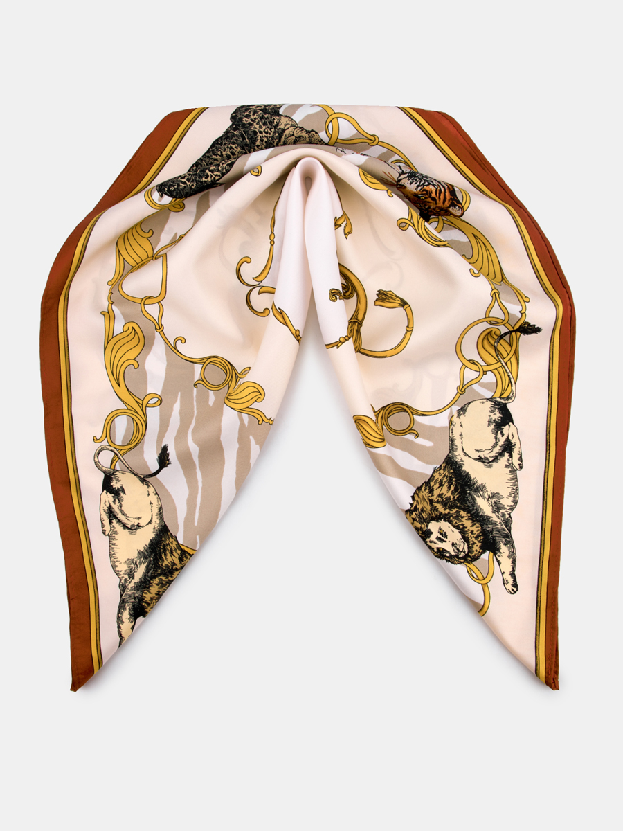 170313P-23193-11 Платок женский Ralf Ringer 100%полиэстер,55х55,белый