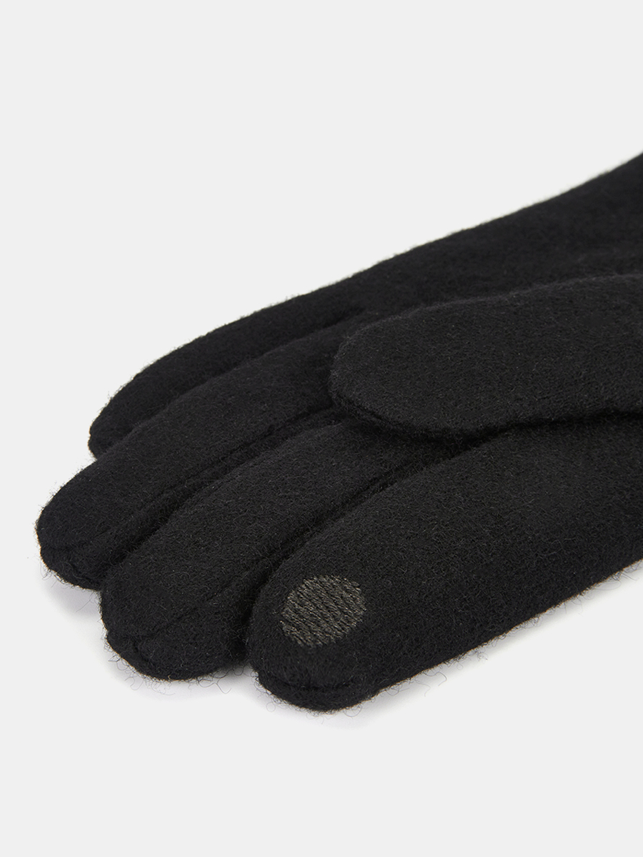 RMM4-1_Н Перчатки мужские 90%шерсть,10% эластан черные