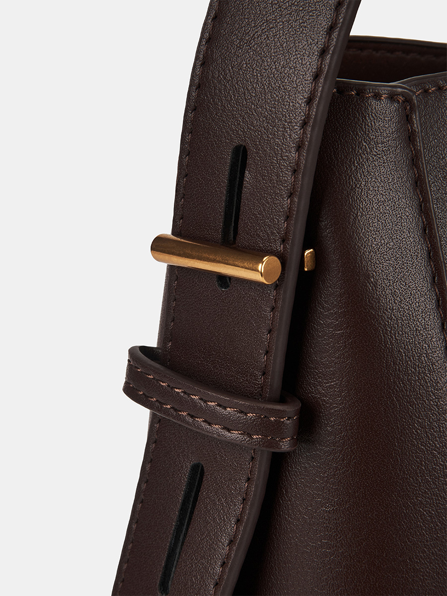 АУГС333200 Сумка женская искусственная ко жа,280x100x290,коричневая