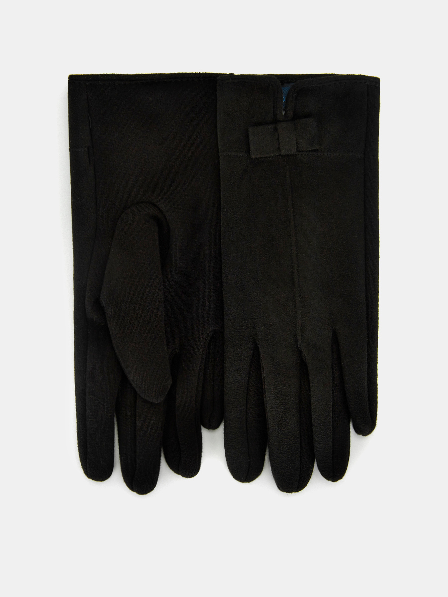 LB-PH-94-RF-black-M_Н Перчатки женские трикотаж подкладка р.M черные