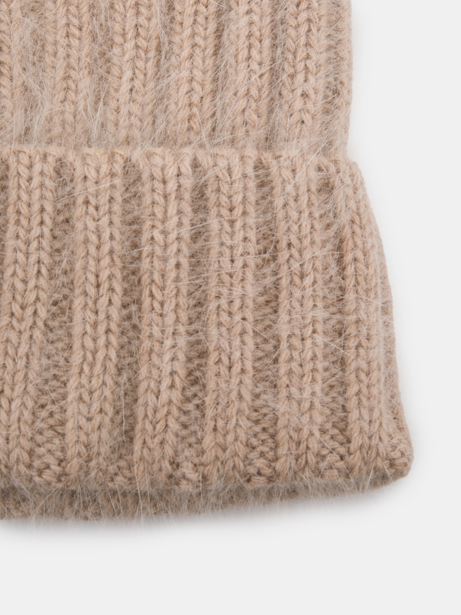 АУГЧ089300_Н Шапка женская Ralf Ringer 60% ангора,40%нейлон,бежевая