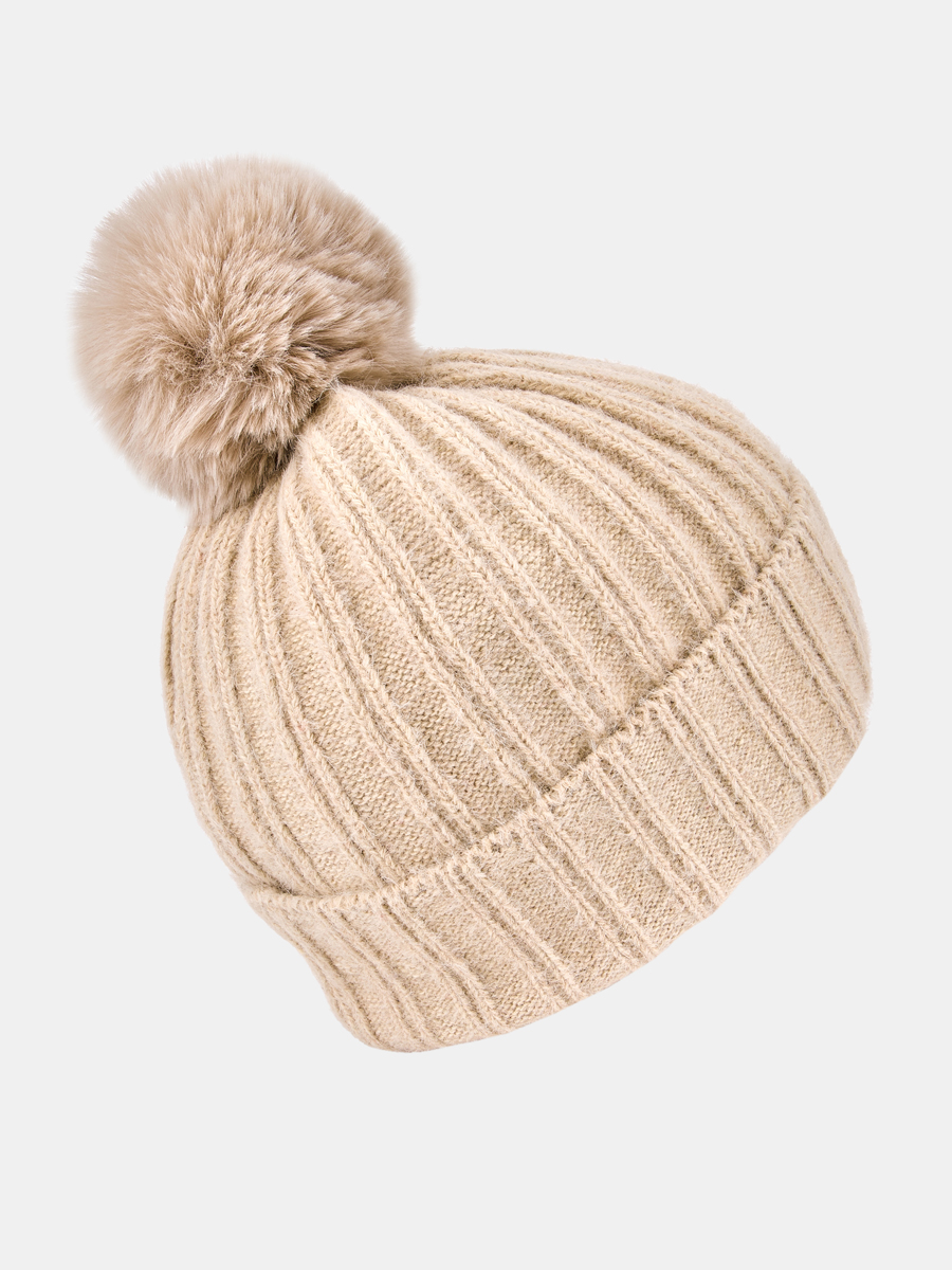 110322L-15642-12_Н Шапка женская Russian Look50%а крил,30%нейлон,20%ш,б/разм беж