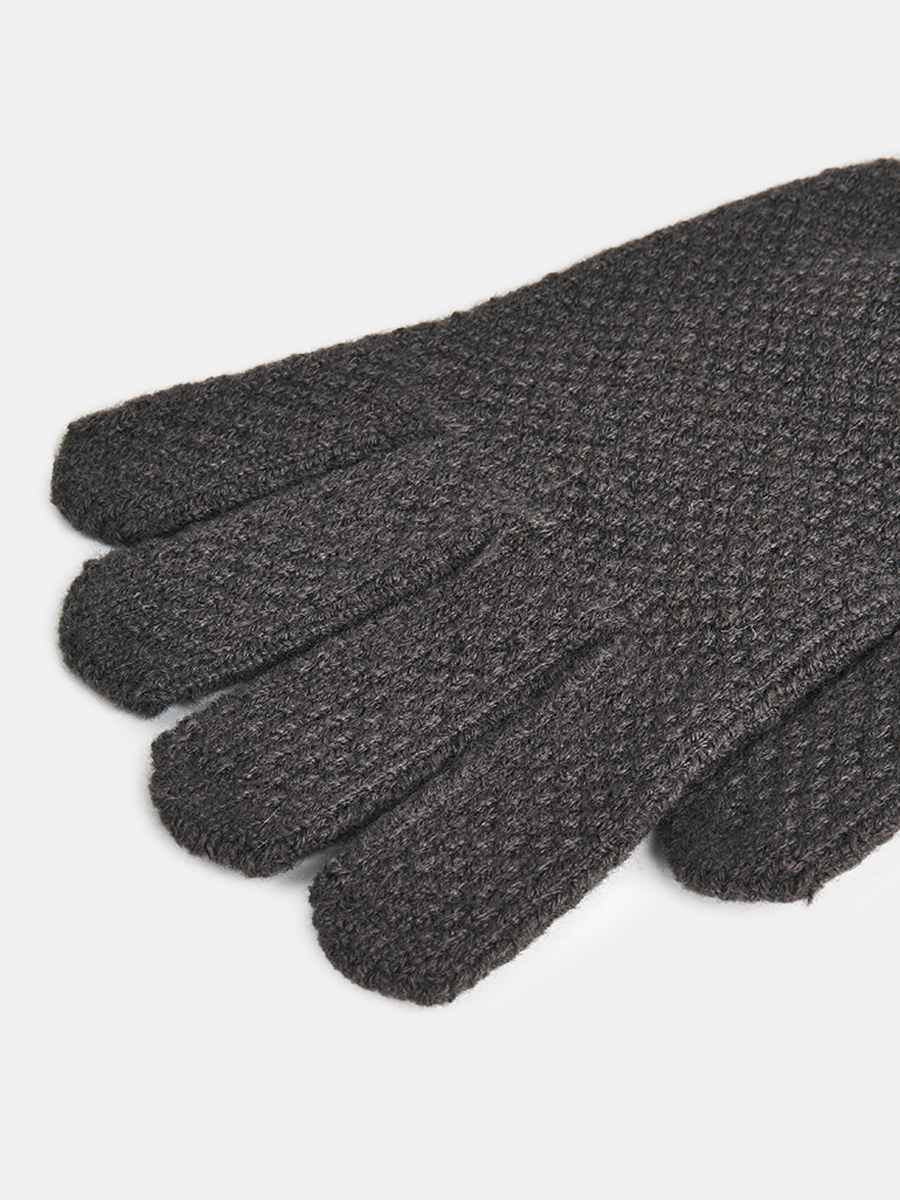 АУГП113700_Н Перчатки муж.Ralf Ringer,70%ак рил,30%шерсть,1 размер,сер