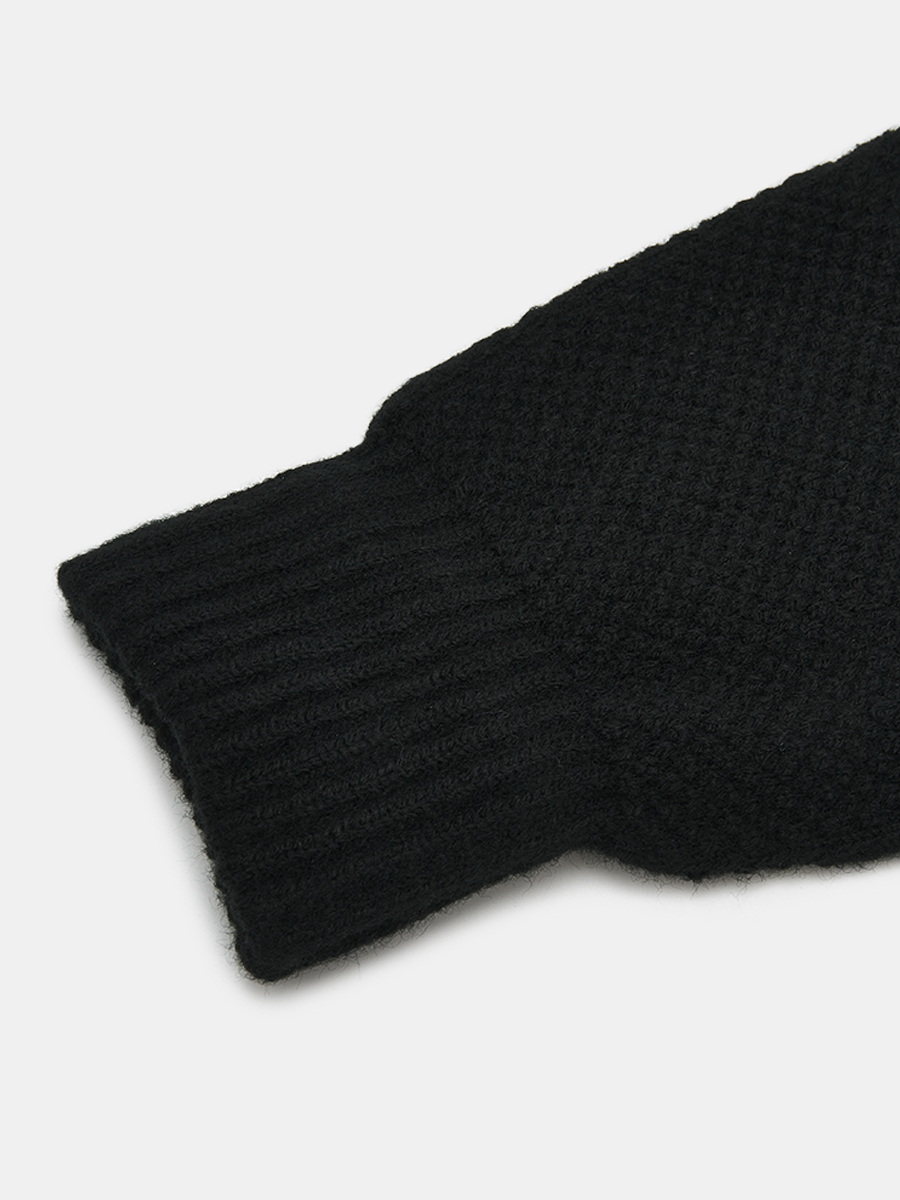 АУГП113600_Н Перчатки муж.Ralf Ringer,70%ак рил,30%шерсть,1 размер,черн