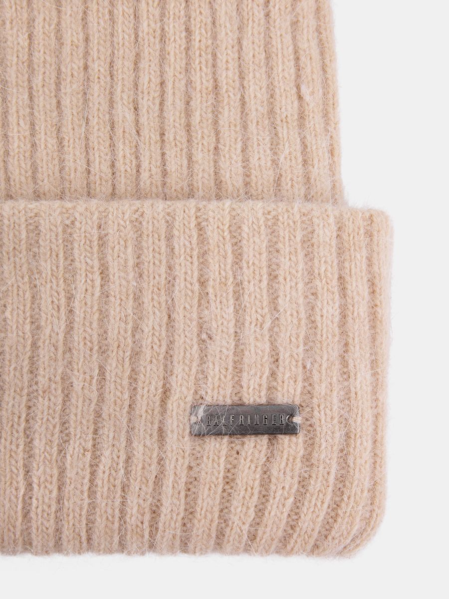 110323P-18470-12_Н Шапка женская,50%акрил,30%виск оза,20%ангора,бежевая