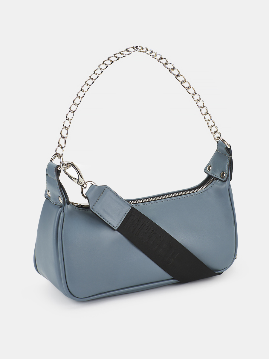 Сумка женская, голубая, 25х8х11