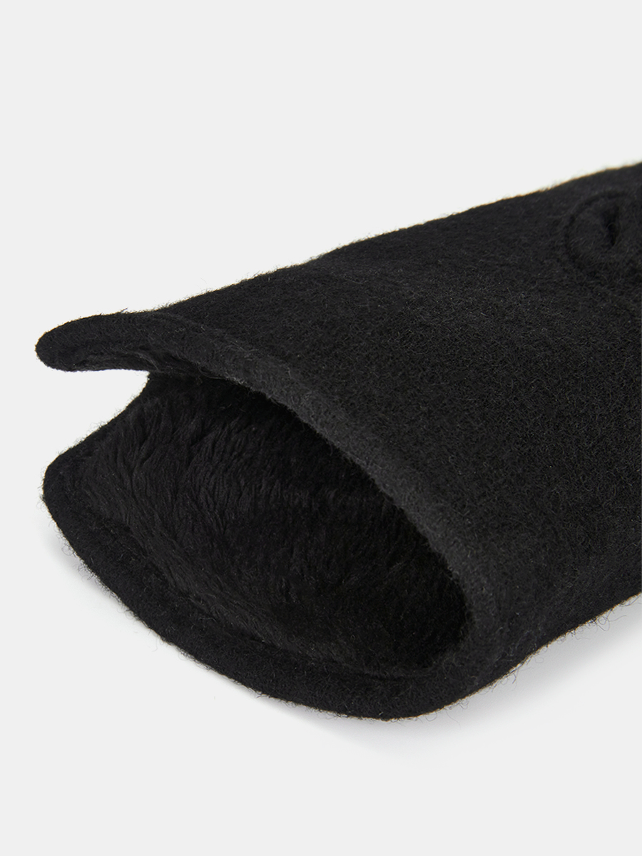 RMM4-1_Н Перчатки мужские 90%шерсть,10% эластан черные