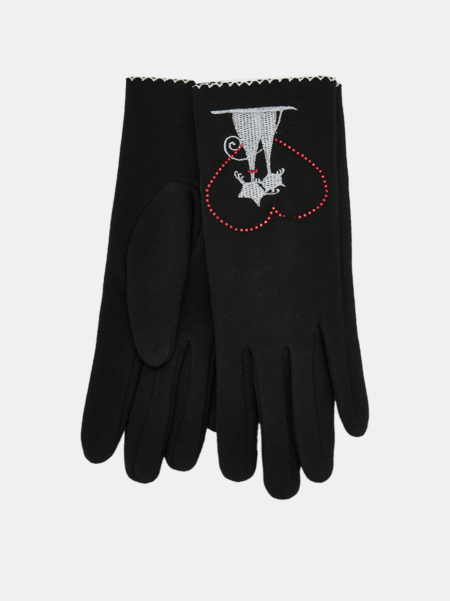 АУГП108700_Н Перчатки женские Ralf Ringer, текстиль,один размер,черные