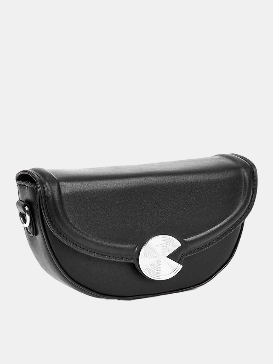 Сумка седло женская, чёрная, 20x5x14