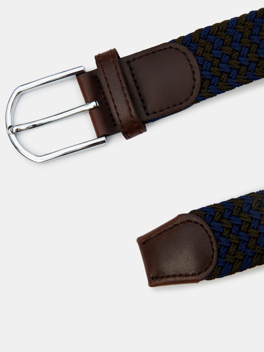 MTCP3504-04/30_Н Ремень мужской Ralf Ringer,90% пэ10%полиур,3,4*110-130,син/ха