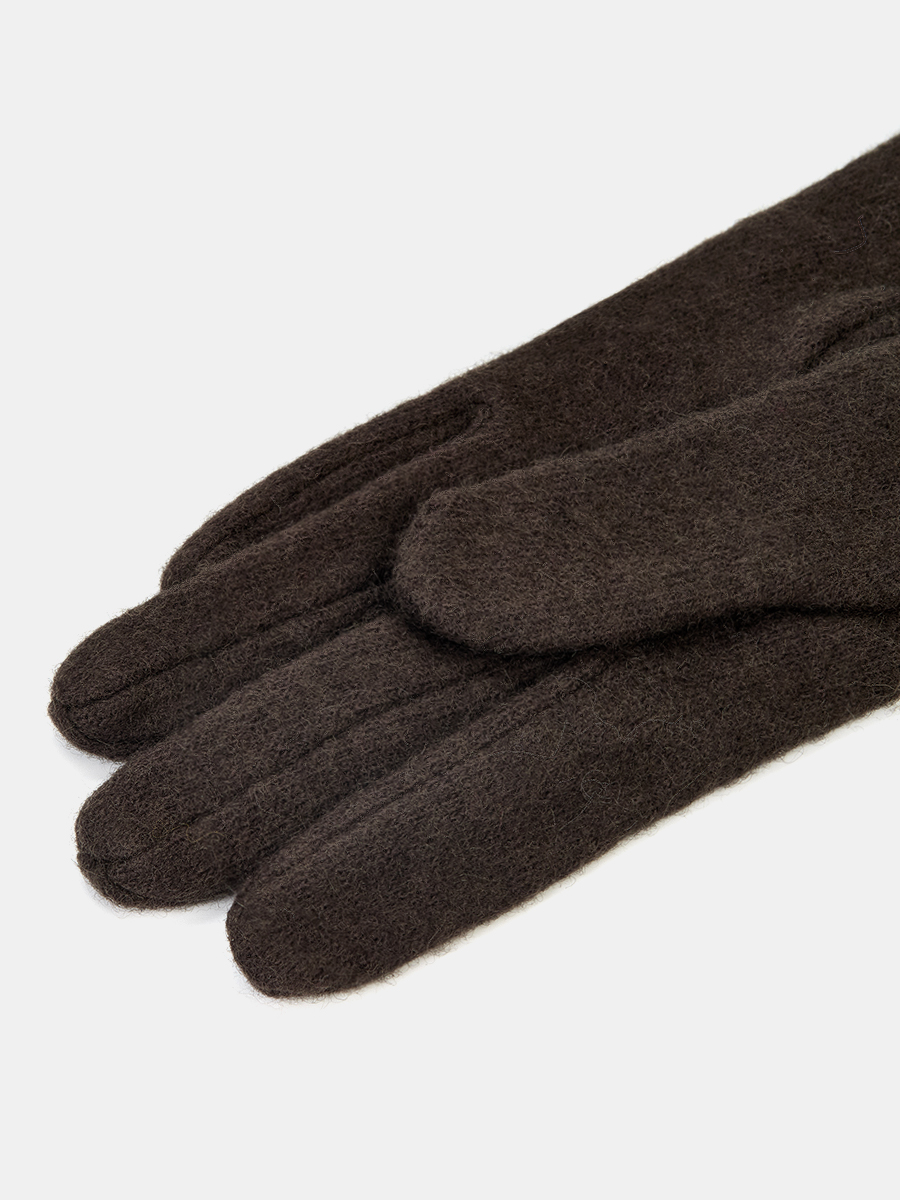 LB-PH-75-RF-d.brown-S_Н Перчатки женские трикотаж без подкладки р.S темно-коричн
