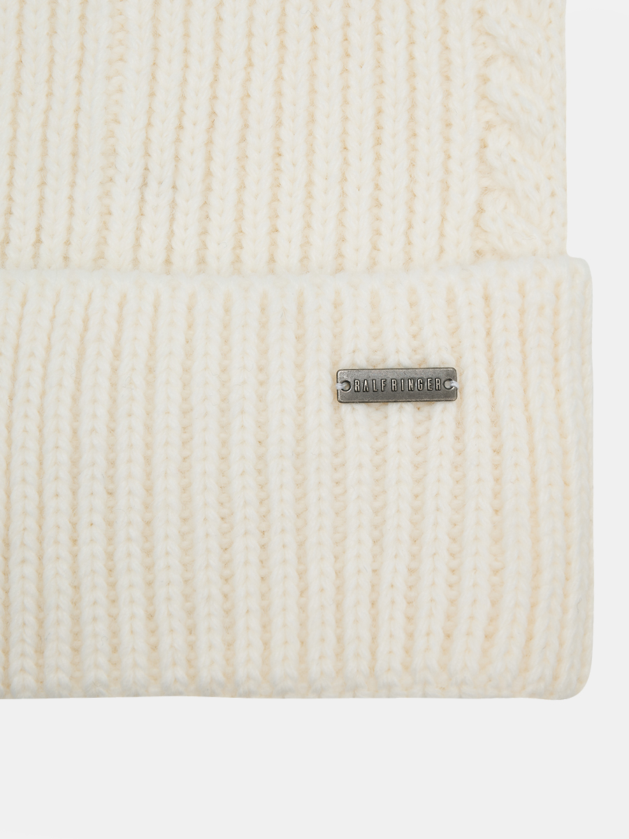 АУГЧ091700_Н Шапка женская Ralf Ringer 50%шерсть,50%акрил,молочная