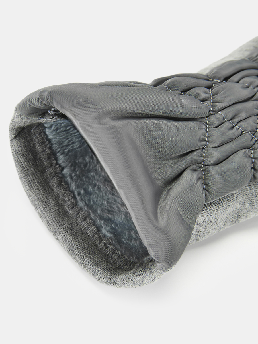 АУГП112100_Н Перчатки жен.Ralf Ringer,68%по лиэст,27%хлоп,5%эласт1раз,сер