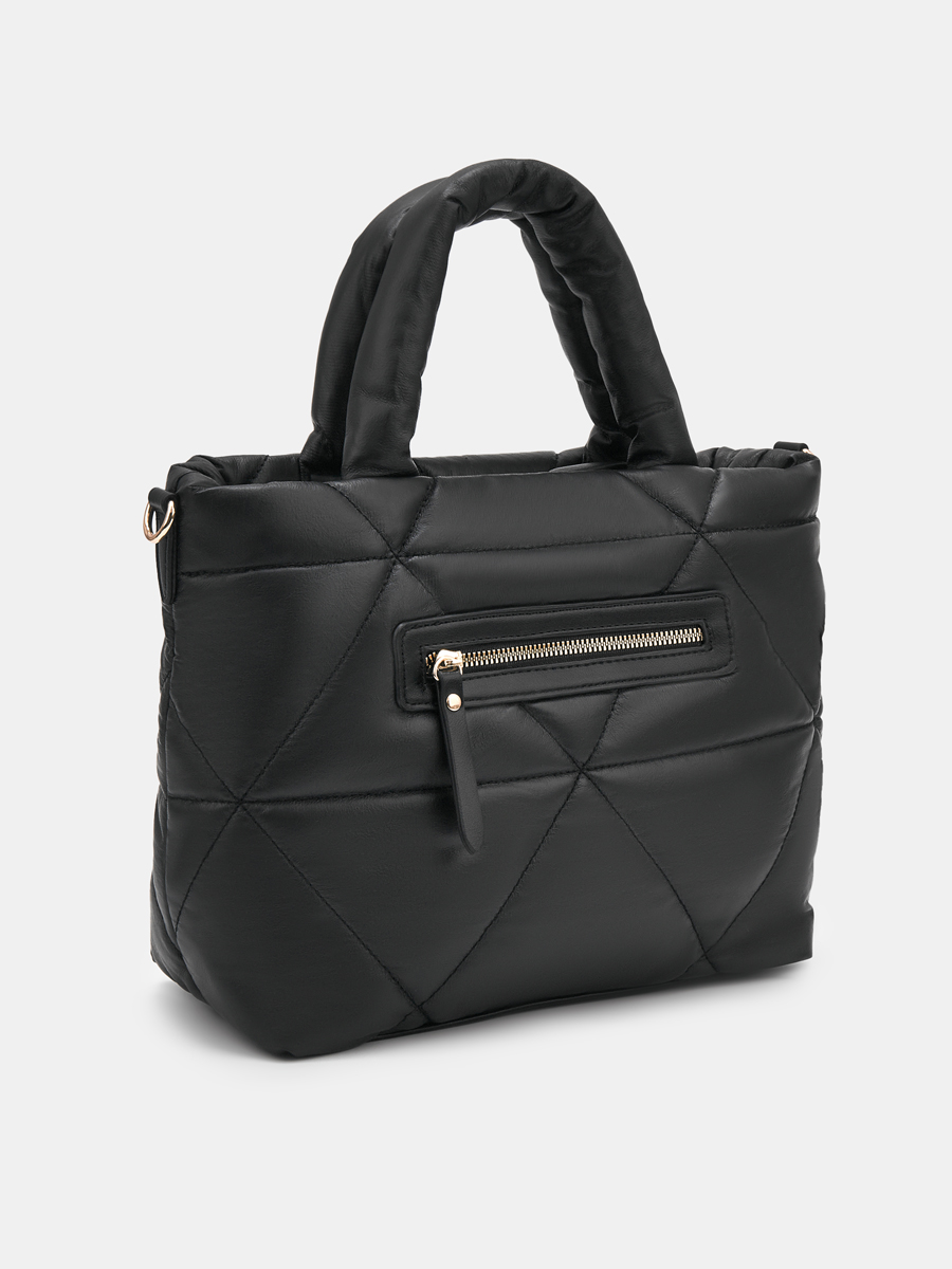 АУГС332100 Сумка женская искусственная ко жа,280х120х250,черная