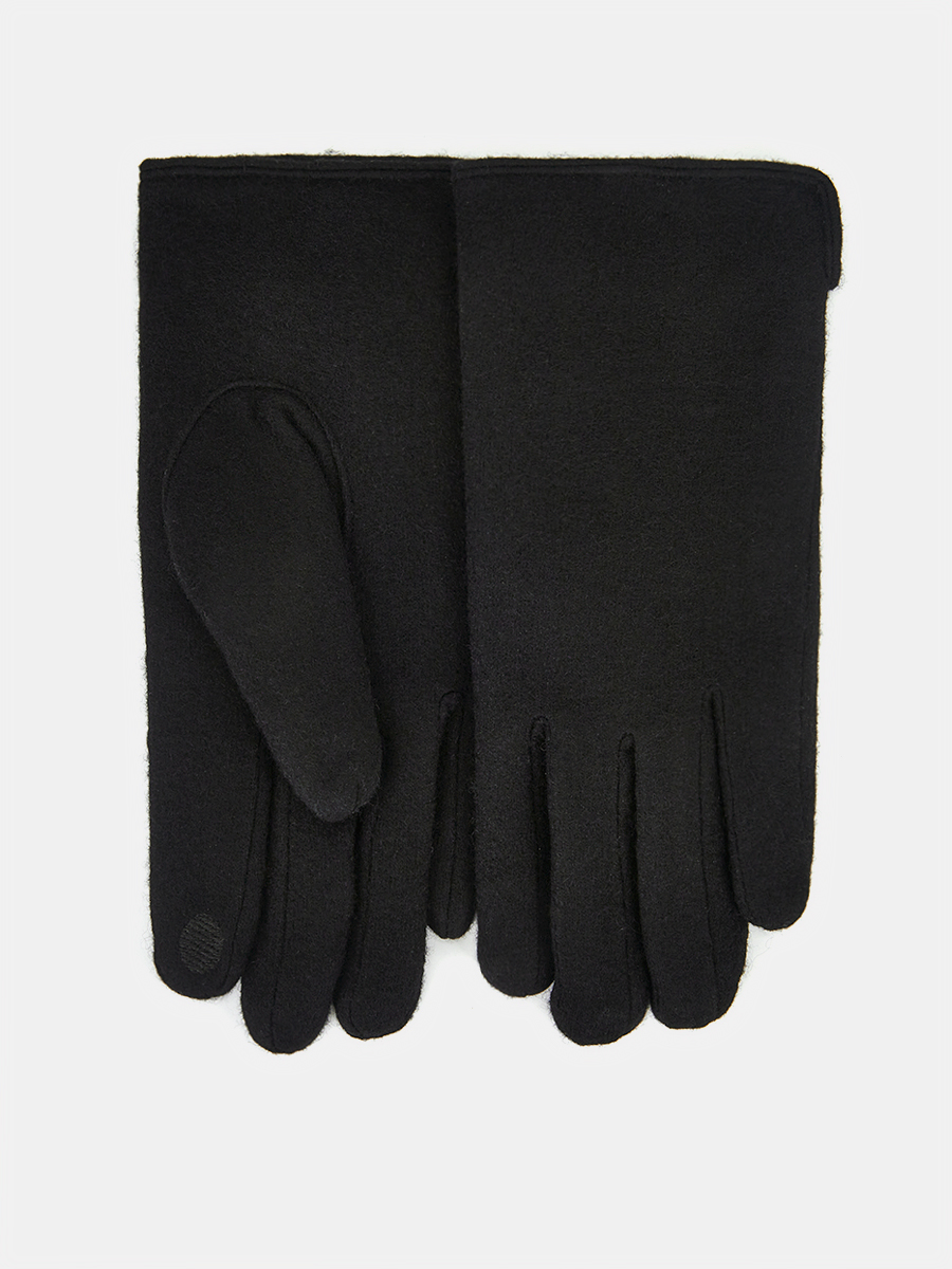 RMM4-1_Н Перчатки мужские 90%шерсть,10% эластан черные