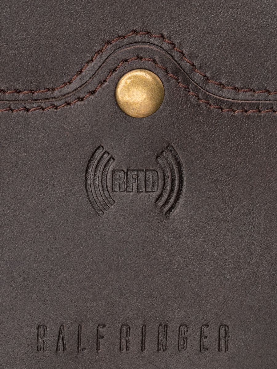 IZ307-P058-K024-R Портмоне с RFID-защитой натур. кожа,125мм*90мм,коричневый