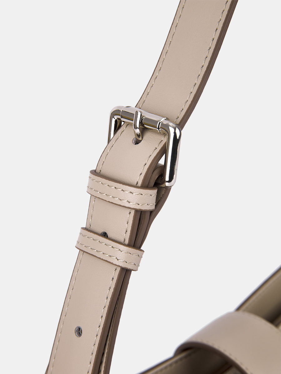 АУГС319200 Сумка женская, натур.кожа 285х82х160,светло-серая