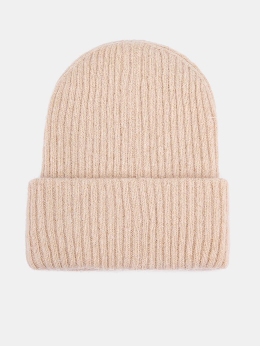 110323P-18470-12_Н Шапка женская,50%акрил,30%виск оза,20%ангора,бежевая