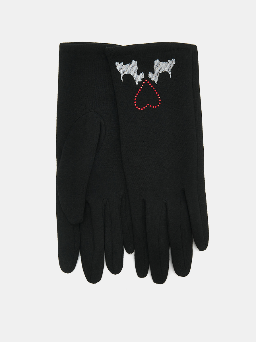 АУГП108900_Н Перчатки женские Ralf Ringer, текстиль,один размер,черные