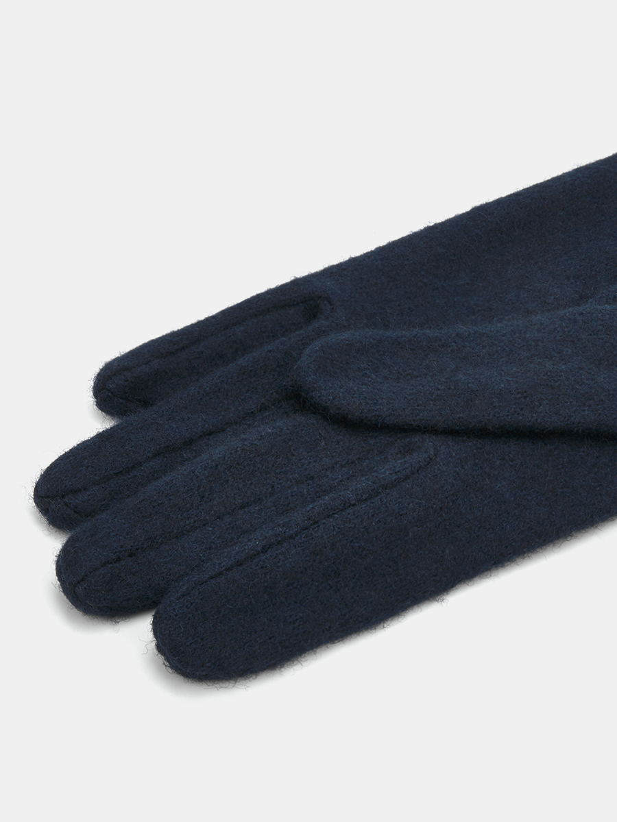 LB-PH-42-RF-navy-M_Н Перчатки жен.трикотаж 80%шерст ь,20% нейлон,р.М темно-синие