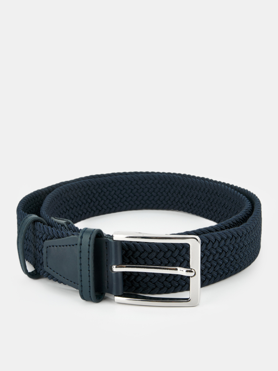 АУГР098200_Н Ремень мужской Ralf Ringer,90% полиэстер,10%кожа,130х3,4,син