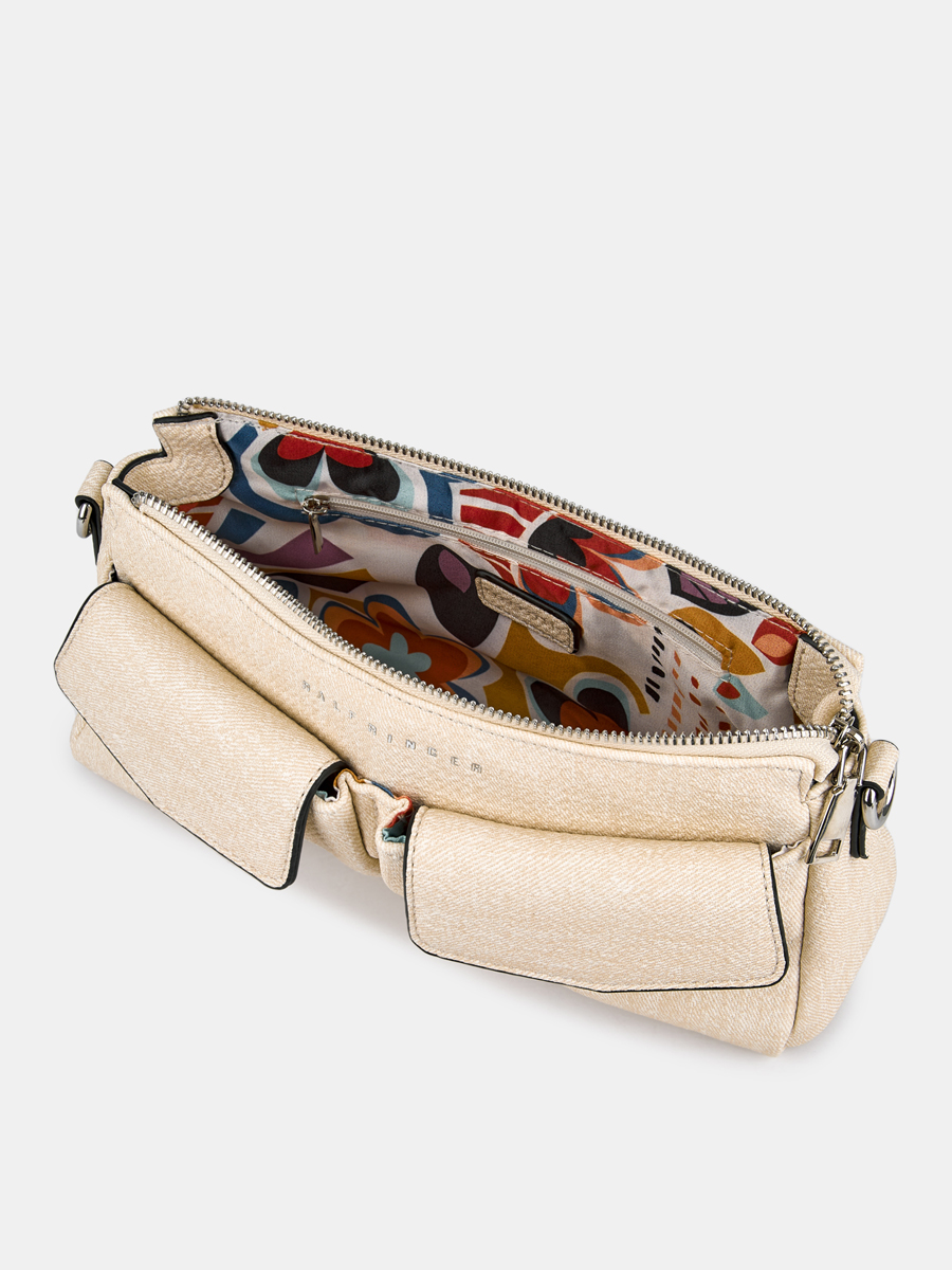 Сумка женская, бежевая, 29*8*16