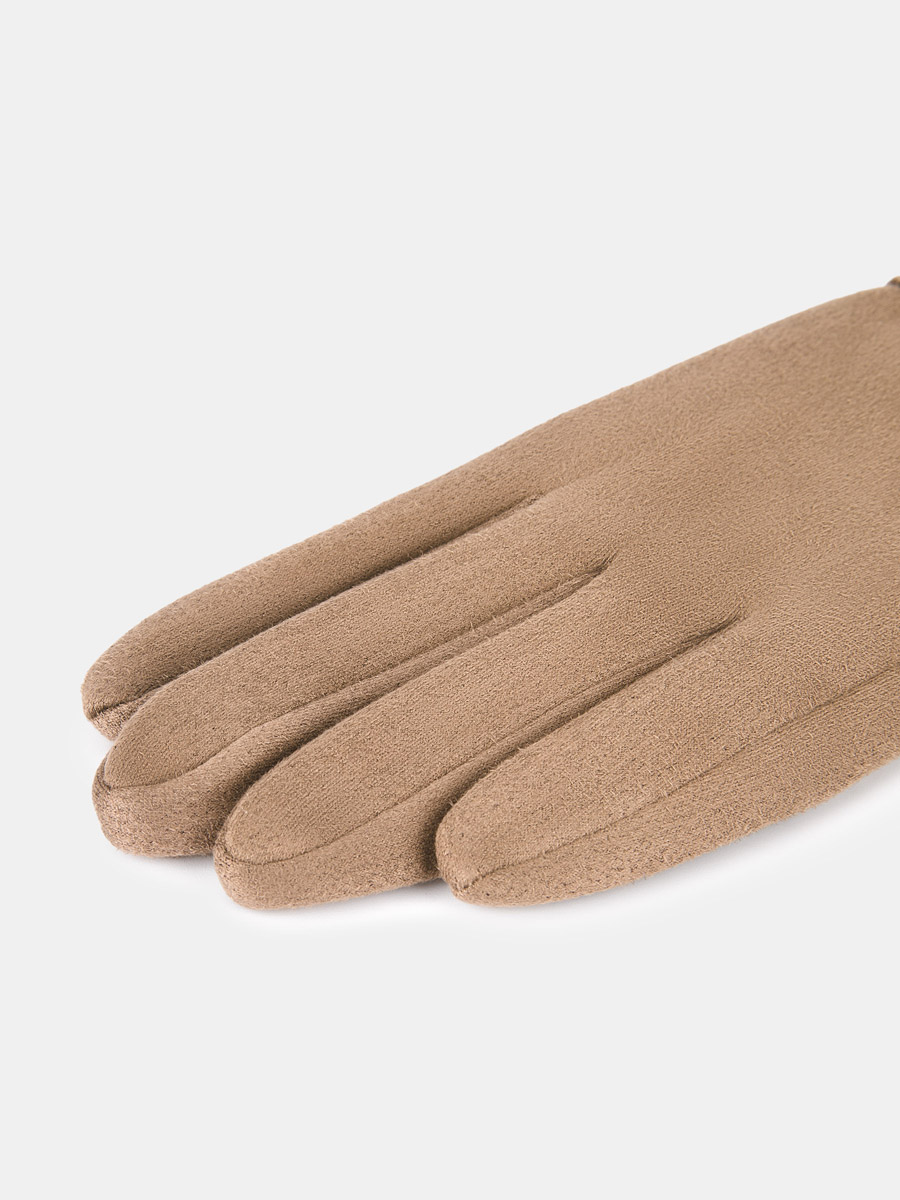 142322P-13882-02_Н Перчатки женск.Ralf Ringer, 95%полиэст,5%эласт,б/р.коричне