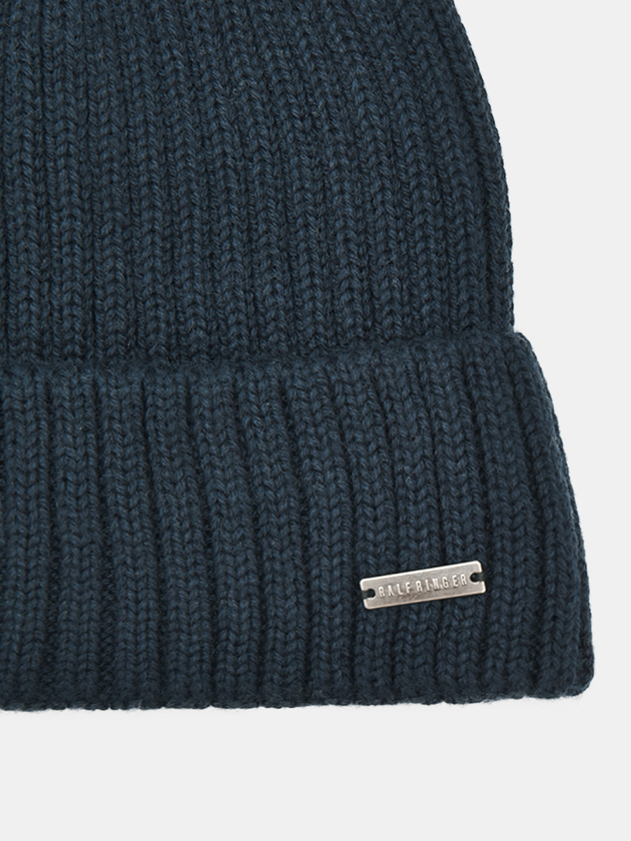 АУГЧ093700_Н Шапка мужская  Ralf Ringer 70%акрил,30%шерсть,синяя