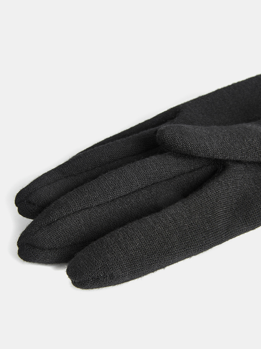LB-PH-90-RF-black_Н Перчатки жен.трикотаж 50% хло пок,50%полиэстер,черный