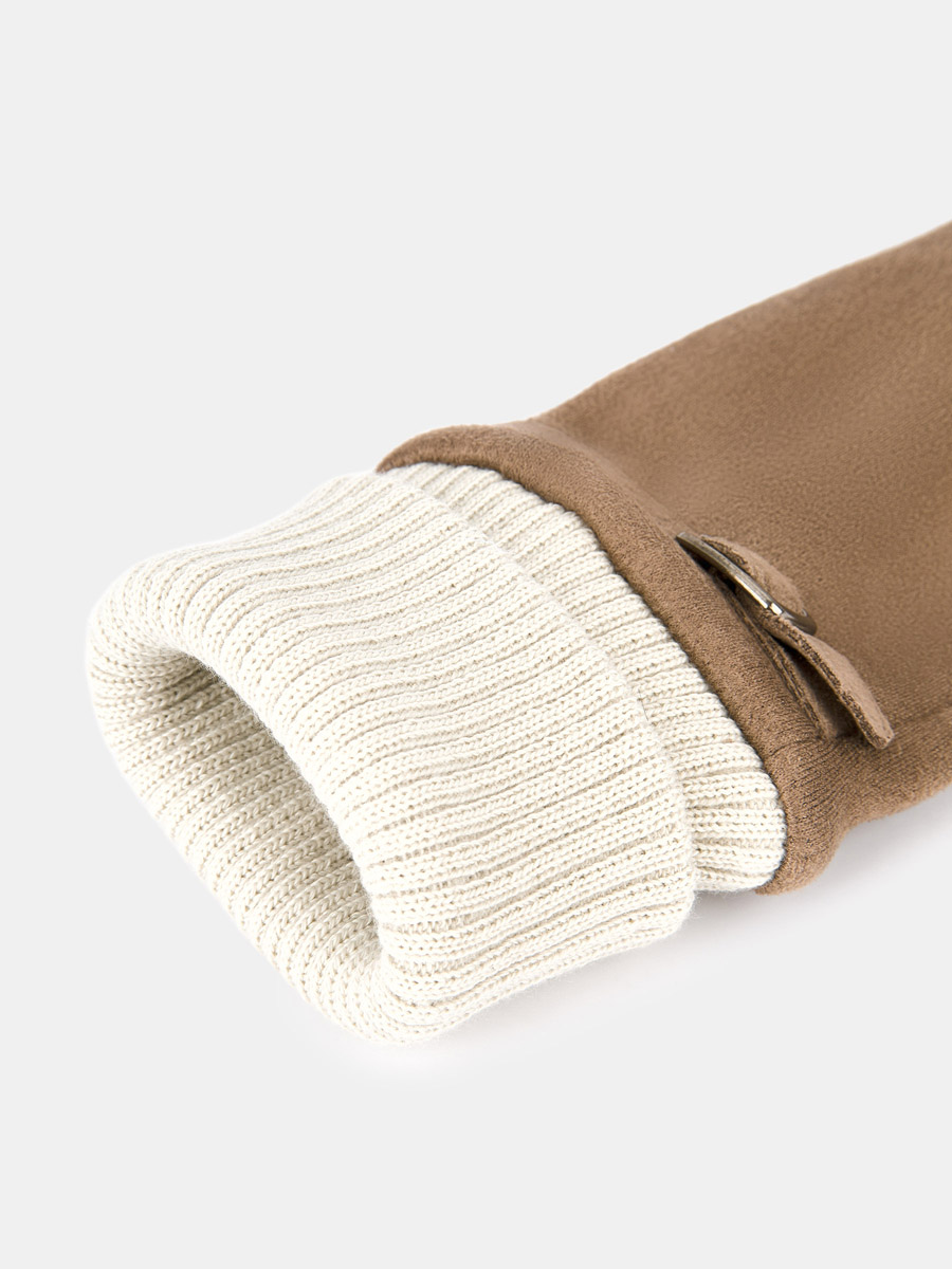 142322P-13882-02_Н Перчатки женск.Ralf Ringer, 95%полиэст,5%эласт,б/р.коричне