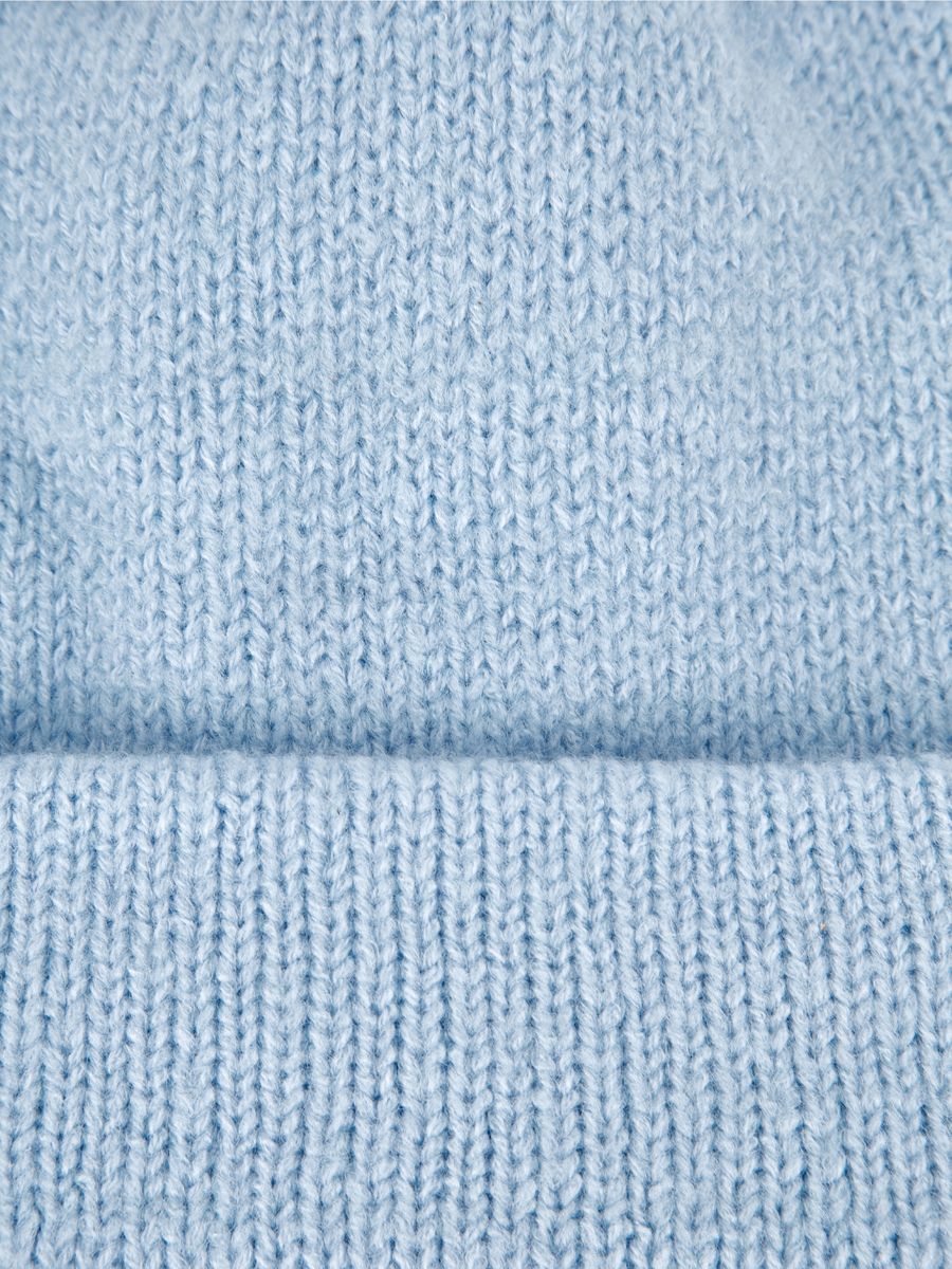 LB-A53010-l.blue_Н Шапка женская Labbra 50%шерсть 50%акрил  р.57 светло-голубая