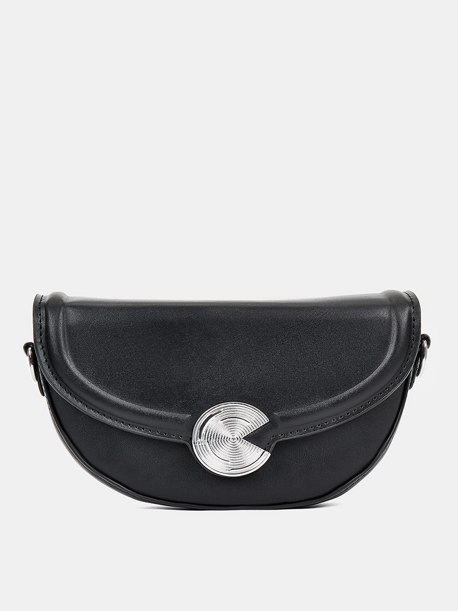 Сумка седло женская, чёрная, 20x5x14