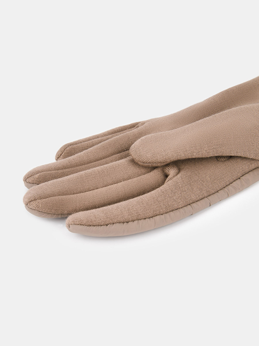 143322P-15960-12_Н Перчатки женск.Ralf Ringer,68% полиэст,27%хлоп,5%эластб/р.беж