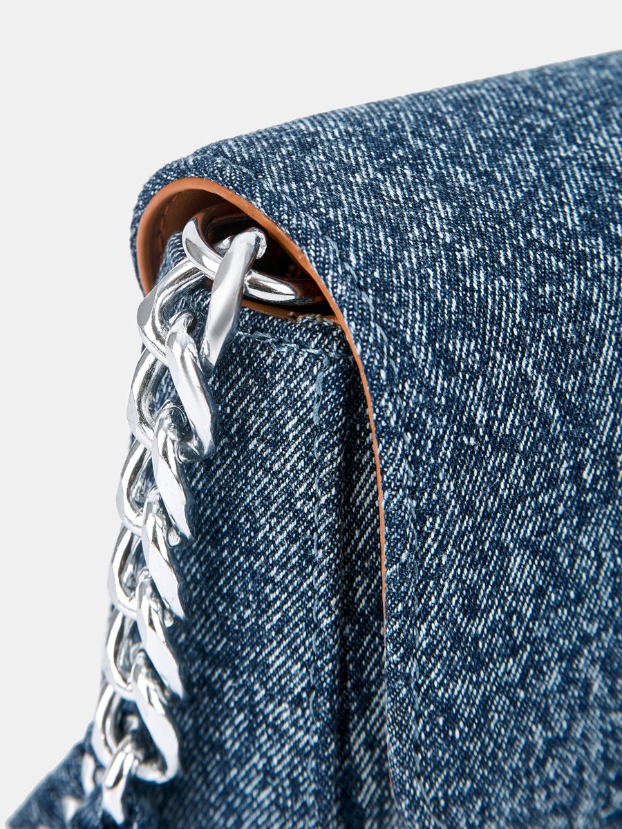 Сумка женская, голубая, 18*6*12