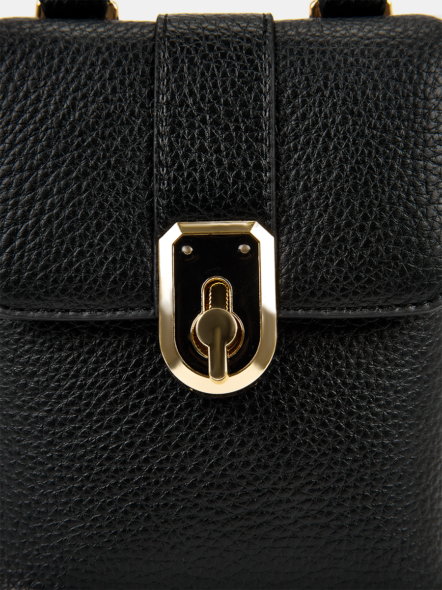 Сумка женская, черная, 17*13*7