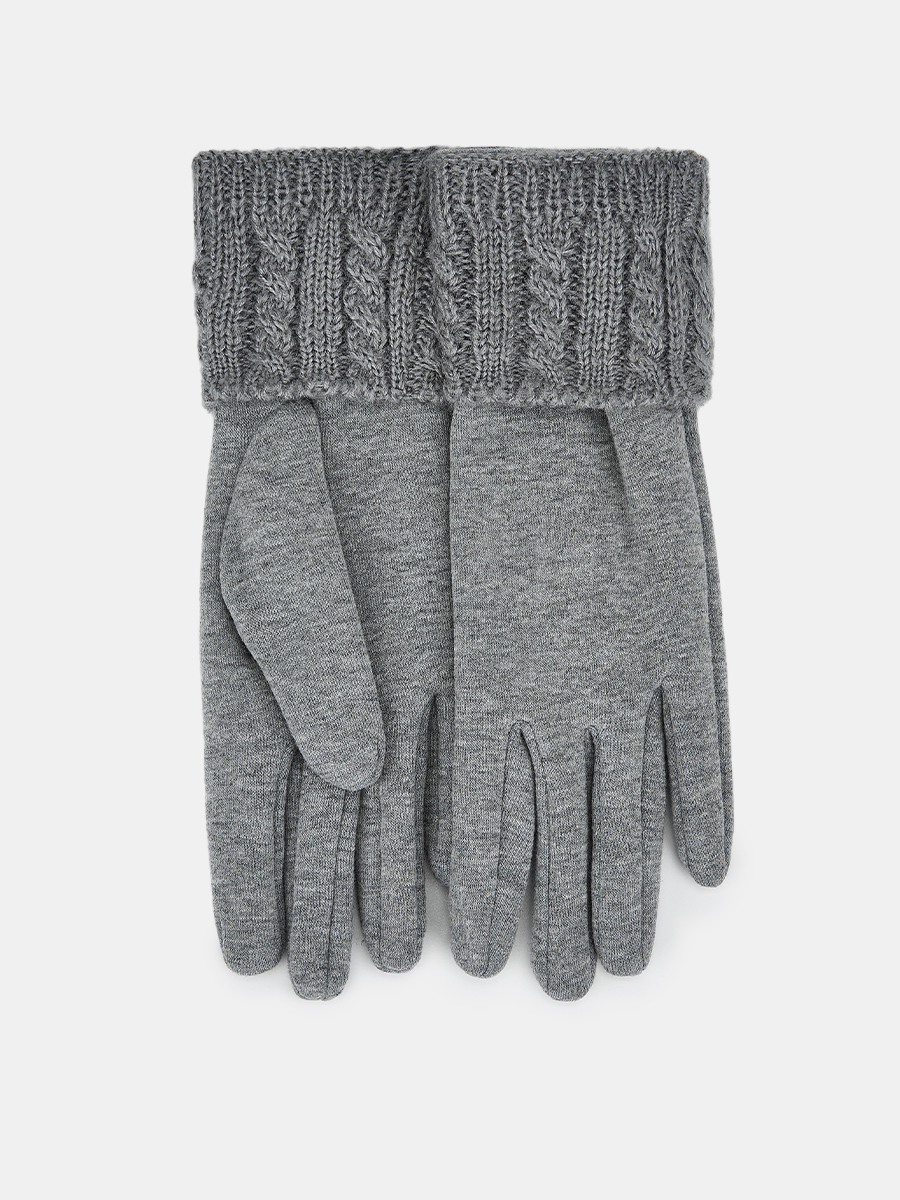 LB-PH-90-RF-grey_Н Перчатки жен.трикотаж 50% хло пок,50%полиэстер,серый