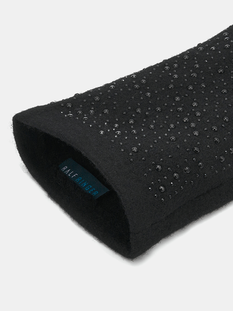 LB-PH-42-RF-black-M_Н Перчатки жен.трикотаж 80%шерст ь,20% нейлон,р.M черные