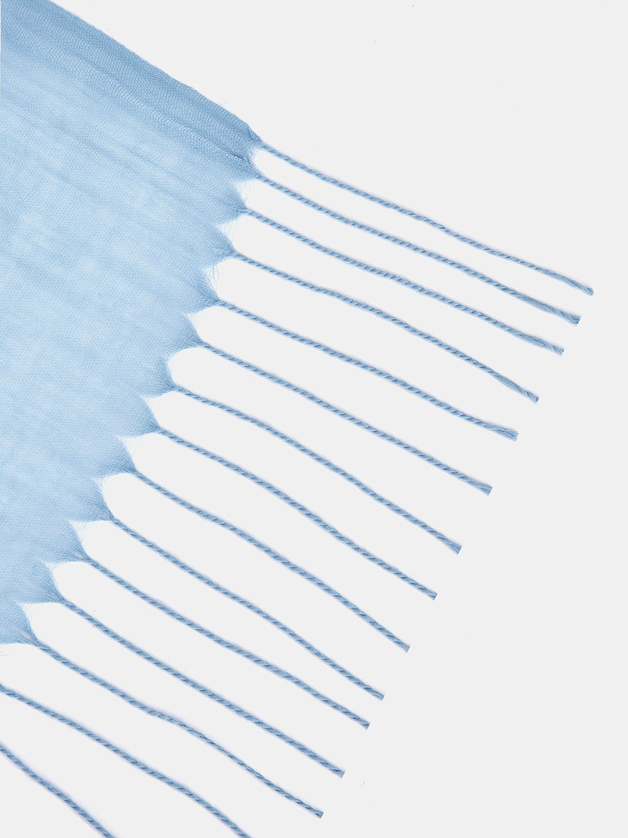 LSZ34-091-16 Палантин женский,50%шелк,50%вис коза,70х70см,коричневый