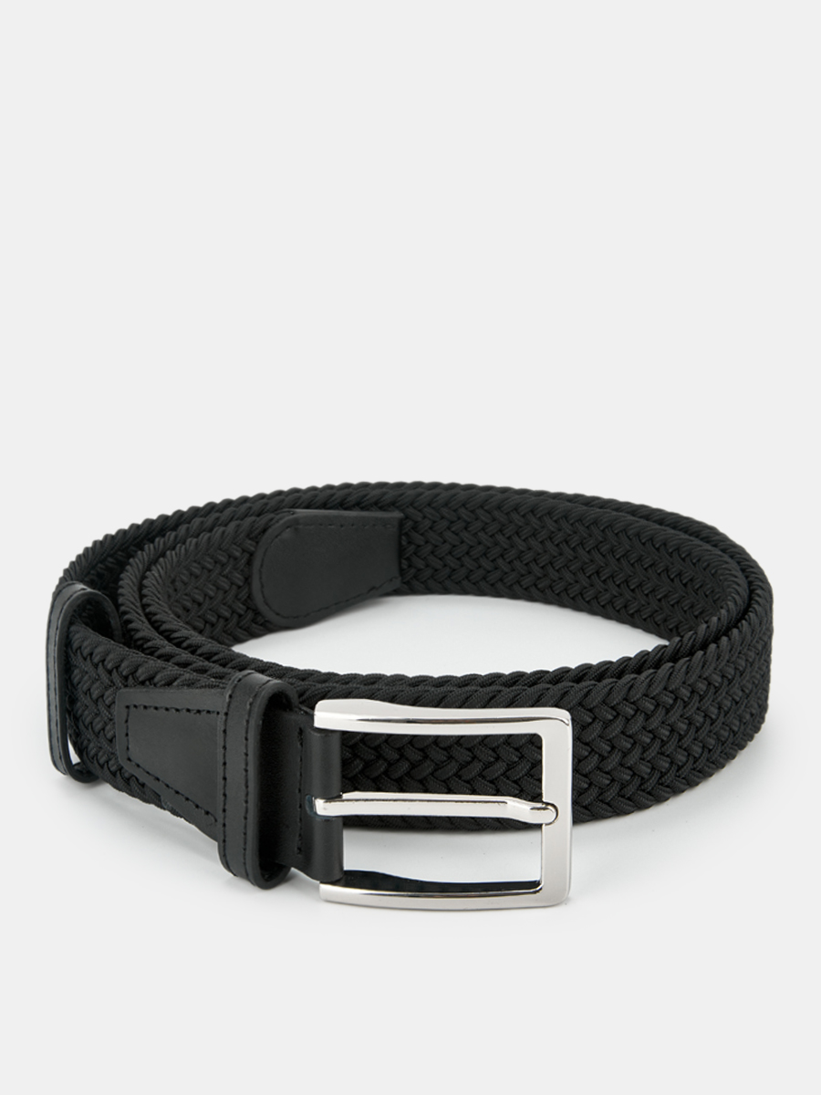 АУГР098000_Н Ремень мужской Ralf Ringer,90% полиэстер,10%кожа,130х3,4,черн